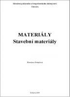 MATERIÁLY - stavební materiály